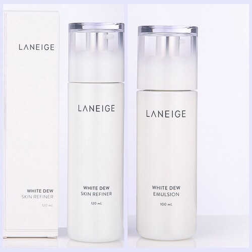 【韩国正品】Laneige兰芝臻白净透细肤水乳液洁面补水亮白改暗沉