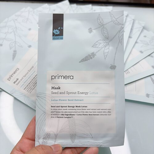 【韩国正品】primera芙莉美娜天然莲花籽植萃面膜弹力舒缓焕亮5片