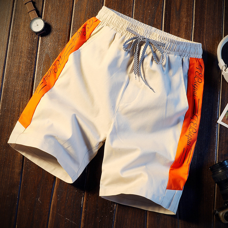 Summer new Korean fashion shorts, men's five-cent beach pants, flat floor