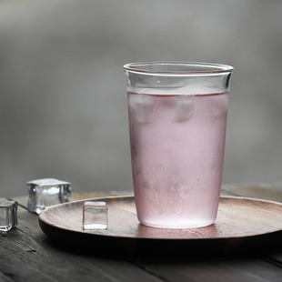 美式 ins透明高硼硅玻璃水杯耐高温咖啡杯泡茶牛奶杯子可定制LOGO