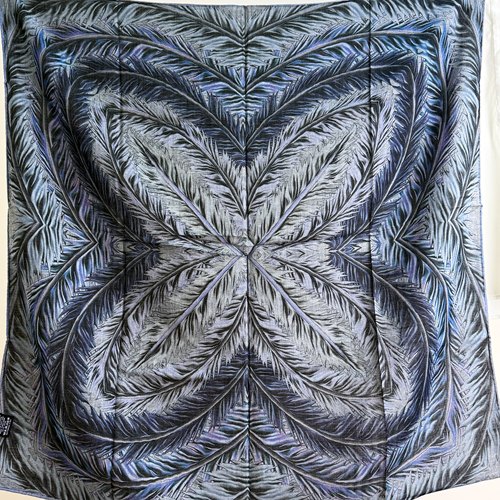 四个叶子90cm丝毛双面异色大方巾时尚通勤百搭大方巾围巾