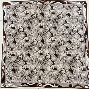 灰咖腰果65cm双面异色100澳毛中方巾秋冬季 保暖护颈百搭小围巾