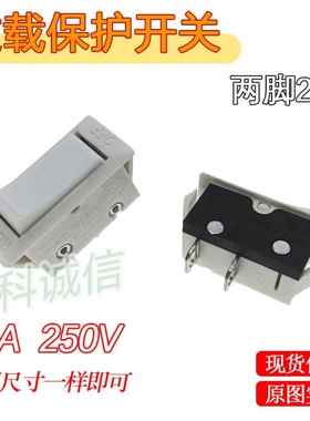 两脚2档10A250VAC 电源翘板船型开关BS028-1 米色过载保护开关