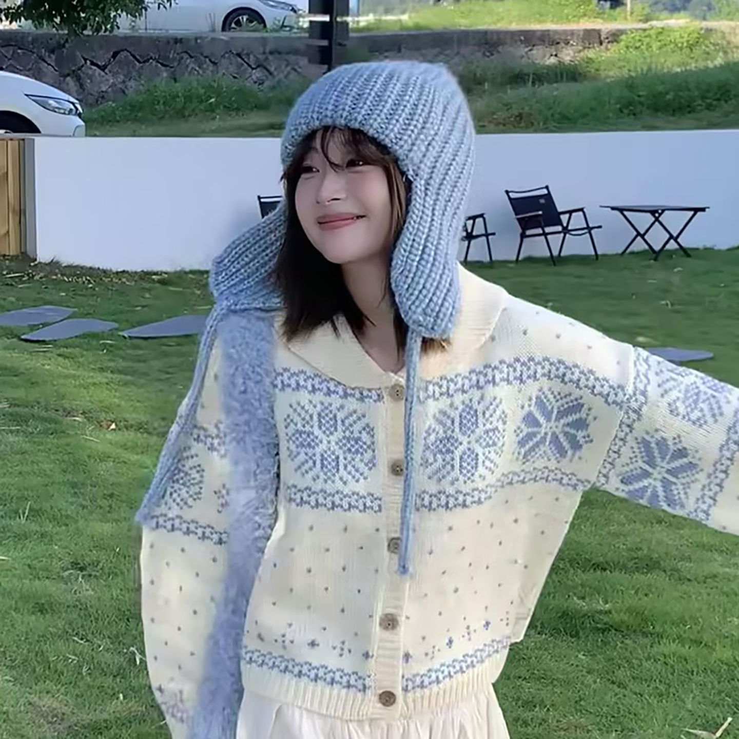 巴拉克拉法帽子女2025新款秋冬季保暖针织毛线护耳帽显脸小雷锋帽