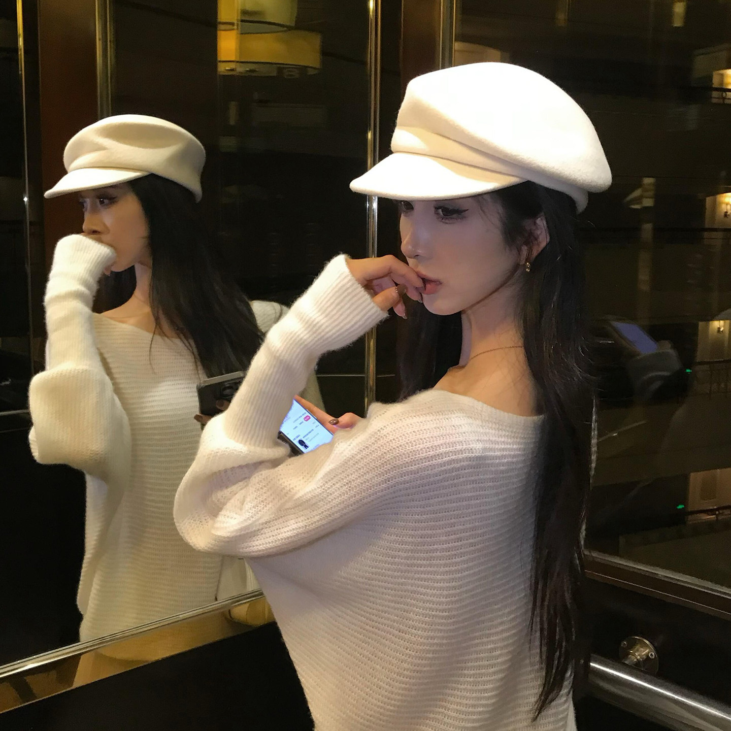 法式复古毛呢贝雷帽女秋冬显脸小英伦风气质礼帽时尚百搭报童帽子