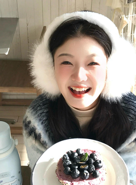 耳罩女冬季2025新款白色毛绒保暖防风耳包防寒加绒耳捂子防冻耳套