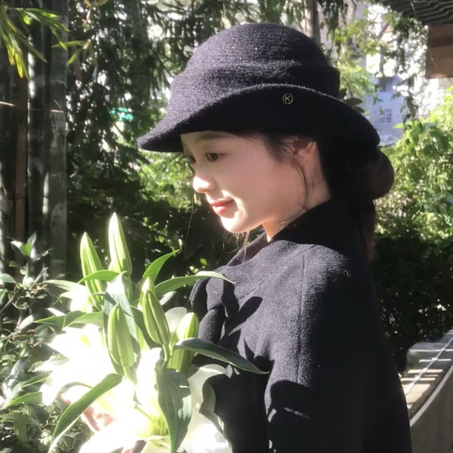 法式赫本风卷边千金礼帽女秋冬季显脸小百搭气质优雅渔夫帽子盆帽