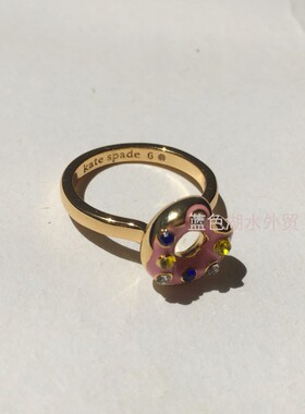 AS-SS-025 精致可爱 镀真金珐琅彩装饰戒!外贸出口美国轻奢戒指