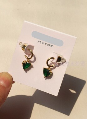 AS-SS-050 原装耳堵 奢侈大p外贸出口美国原单纯铜镀黄金耳饰耳坠