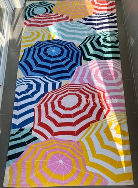 JJZS-MJ-262 装饰画一般!外贸出口美国原单 纯棉浴巾沙滩巾盖毯