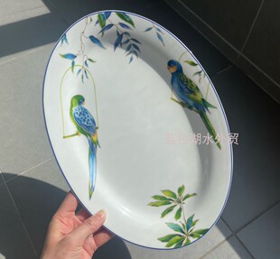 特别精美好货 CYGJ 106 12寸骨瓷大餐盘鱼盘 外贸出口美国原单