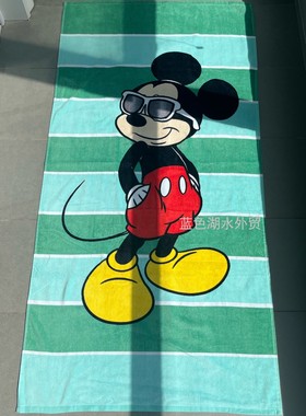 JJZS-MJ-270 可爱又好看!外贸出口美国原单 纯棉割绒大浴巾沙滩巾