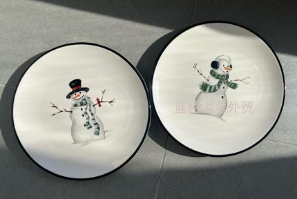 CYGJ-CQ-118 美单艺术!外贸出口美国原单 好可爱的陶瓷中平盘餐盘