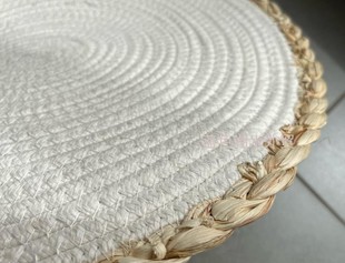 外贸出口美国原单 CYZS 超值外单 094 天然棉绳隔热垫圆形餐垫