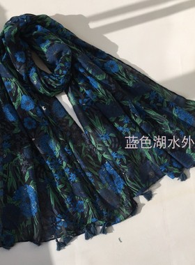 AS-WJ-123 端庄典雅!外单!外贸出口欧洲订单原单流苏大披肩大围巾