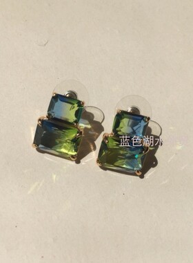 AS-SS-025 绝美镇场子!外贸出口美国奢侈大牌原单 镶仿水晶耳坠