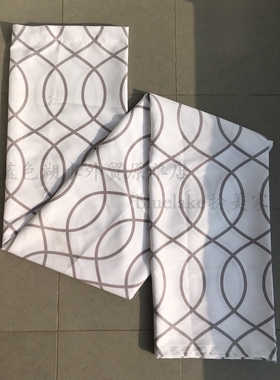 JJZS-YL-019 淡雅外单好货!外贸出口美国订单原单 涤纶布浴帘窗帘