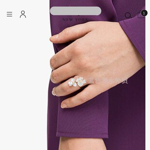 外贸出口美国大牌原单 精美绝伦 021 镀真金镶天然母贝戒指