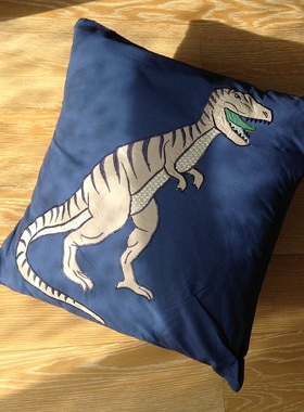 童趣出口澳大利亚订单原单超精美霸王龙靠垫/抱枕(含可拆枕芯)