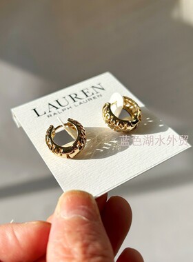 AS-SS-050 大牌 奢侈外贸出口美国原单镀K金首饰镂空花纹耳饰耳环