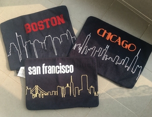 外贸出口米国订单原单 JJZS 精美有调调 059 刺绣靠垫套腰枕套