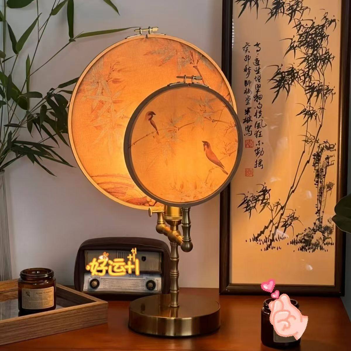 子母团圆扇子台灯中式台灯团圆扇子灯卧室床头柜茶室书房摆件装饰,家装灯饰光源,其它灯具灯饰,淘宝优惠券,粉丝福利购,淘宝优惠卷