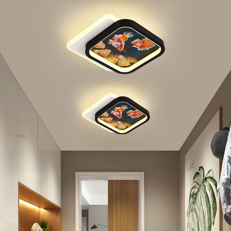 新款led过道灯走廊灯简约入户门玄关灯创意天花灯客厅吊顶阁楼灯