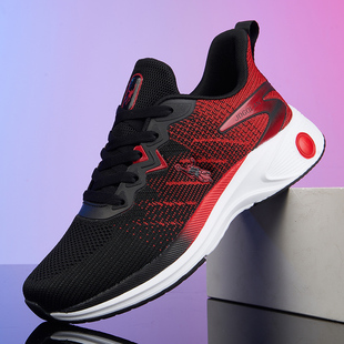 正品乔丹格兰秋冬男鞋2025红色本命年透气网面跑步鞋防臭休闲鞋A6