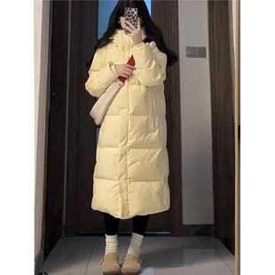 2025新款羽绒服女款冬季韩版小个子中长款过膝加厚保暖面包服外套