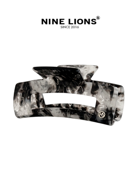 nine lions/法式复古醋酸抓夹后脑勺马尾鲨鱼夹气质百搭盘发夹女