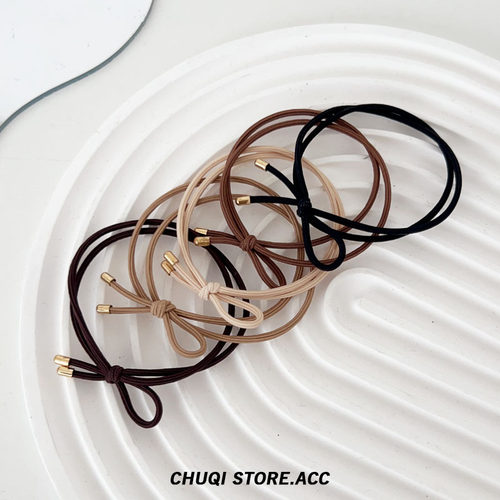 chuqi store/日系发圈扎头橡皮筋简约气质黑色头绳马尾皮套发饰女