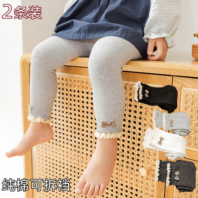 女宝宝中厚连裤袜可开裆婴儿大pp