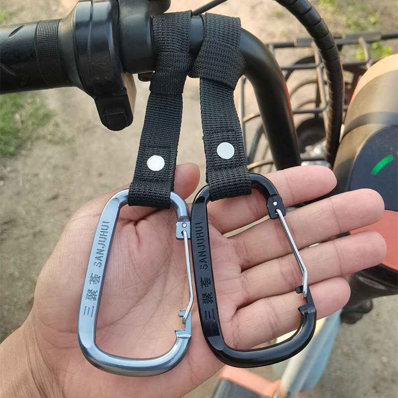 新款高承重钢丝铝合金扣挂钩电动车挂钩前置通用婴儿推车万能专用