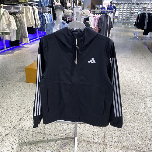 阿迪达斯男子梭织连帽运动外套