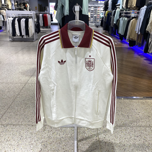 阿迪达斯三叶草男足球透气夹克