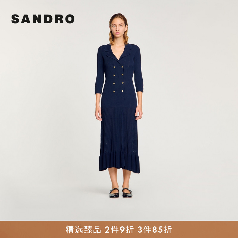 SANDRO女装时尚简约针织连衣裙