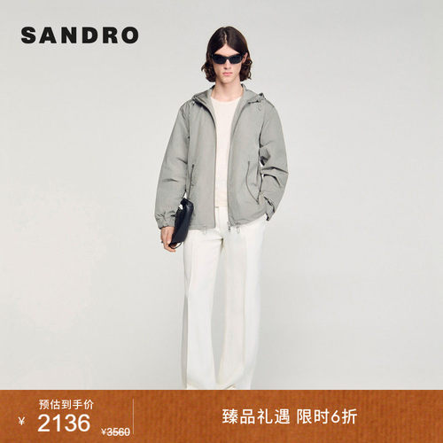 十字印花设计经典拉链衣襟