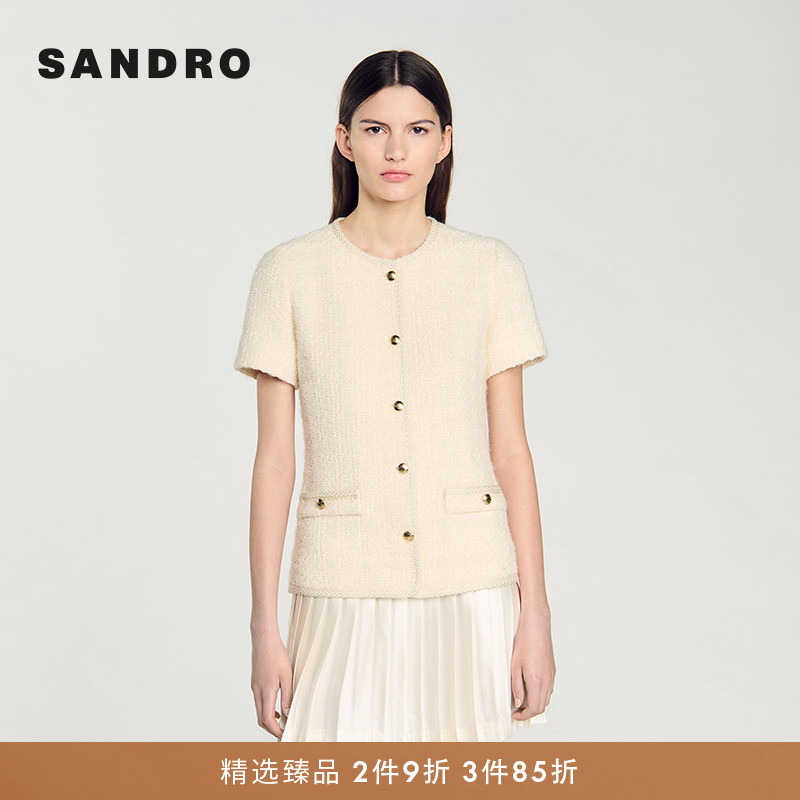 SANDRO女装时尚法式百褶连衣裙