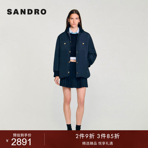 SANDRO法式短款夹克棉服