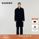 时尚 法式 迪木尔风牛皮革单排扣大衣 末7折SANDRO2025秋冬男装 季