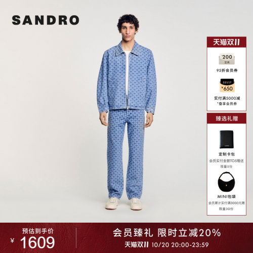 SANDRO男装时尚十字格纹外套