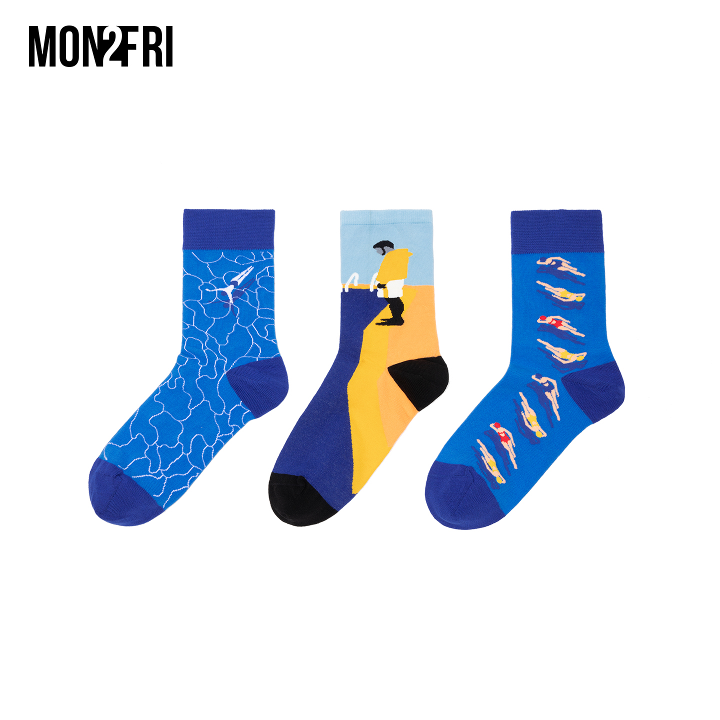 mon2fri情侣男女中长筒袜