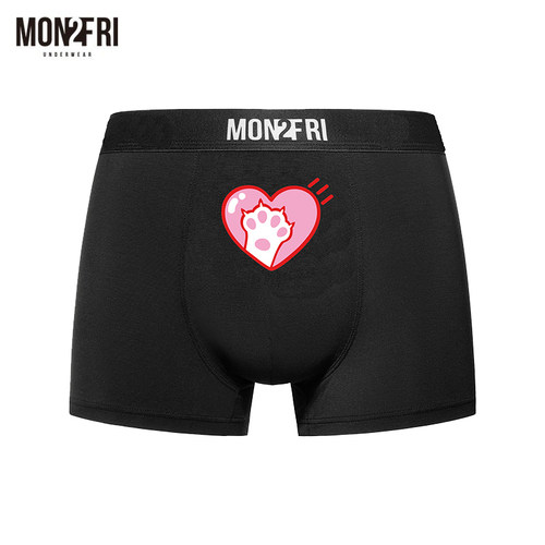 mon2fri男士爱心爪爪图四角裤