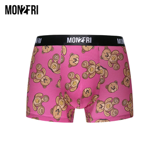 粉色可爱卡通可爱图南小熊性感送男生情侣礼盒装 内裤 mon2fri男士