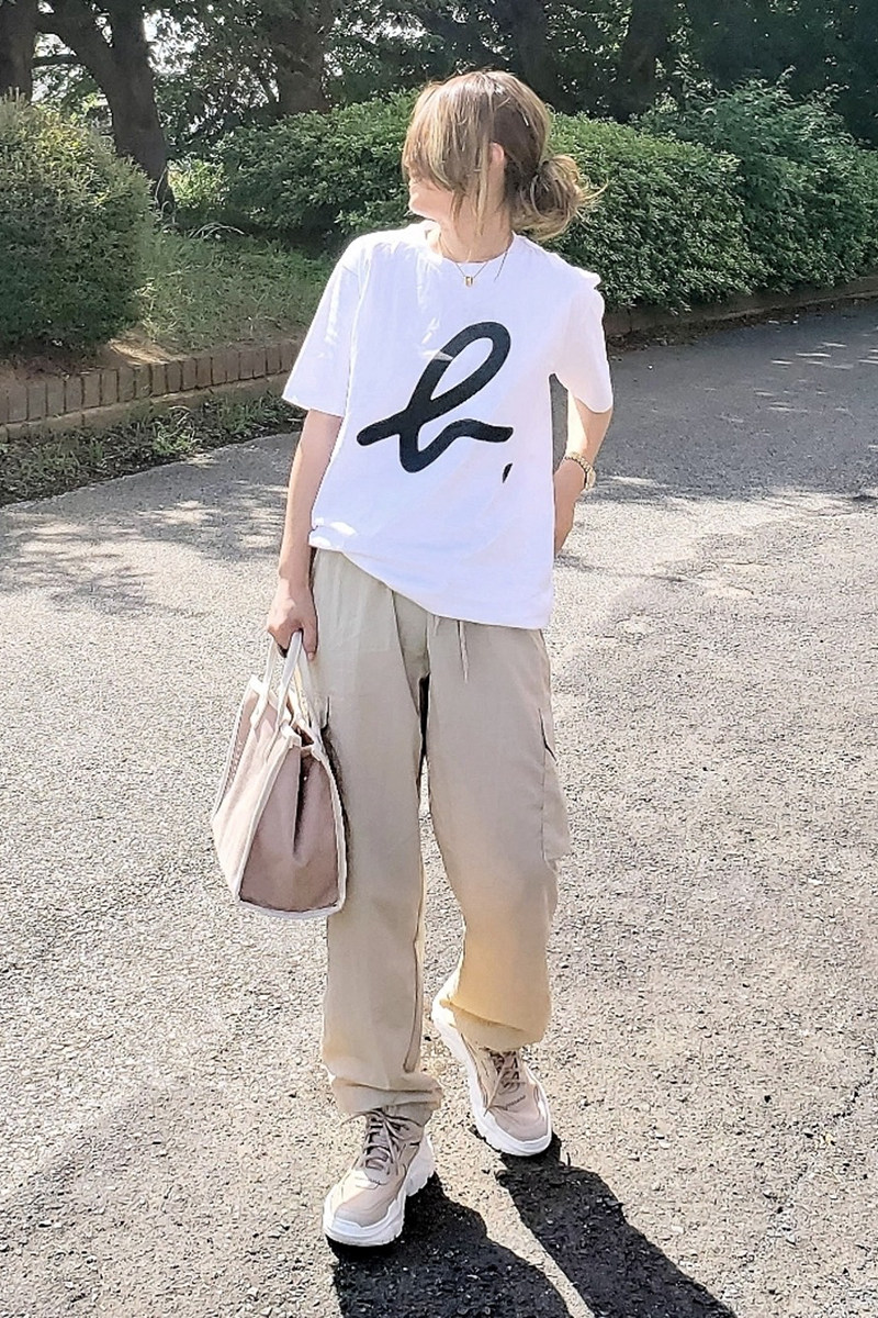法日系小众大B印花简约t恤女短T恤