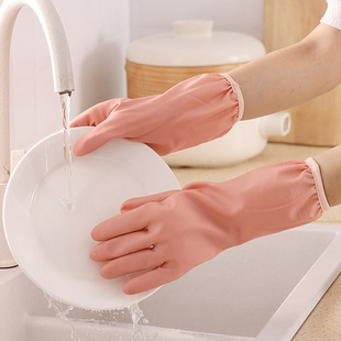 收口短款家务清洁保洁劳保护手家务胶皮耐酸碱耐用防滑橡胶手套