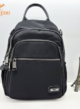 SEOSEOO九州袋鼠女包正品2025新款时尚轻便布双肩包休闲单肩71110