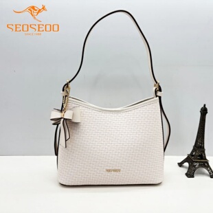 SEOSEOO/九州袋鼠女包正品2026新款编织腋下包百搭单肩斜挎792528