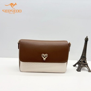 SEOSEOO/九州袋鼠女包正品2025新款时尚格纹小方包单肩斜挎792431