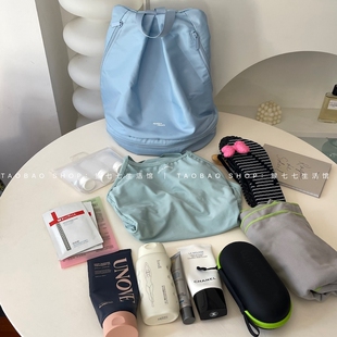 干湿分离游泳包大容量简约ins健身运动包防水双肩包男收纳袋女